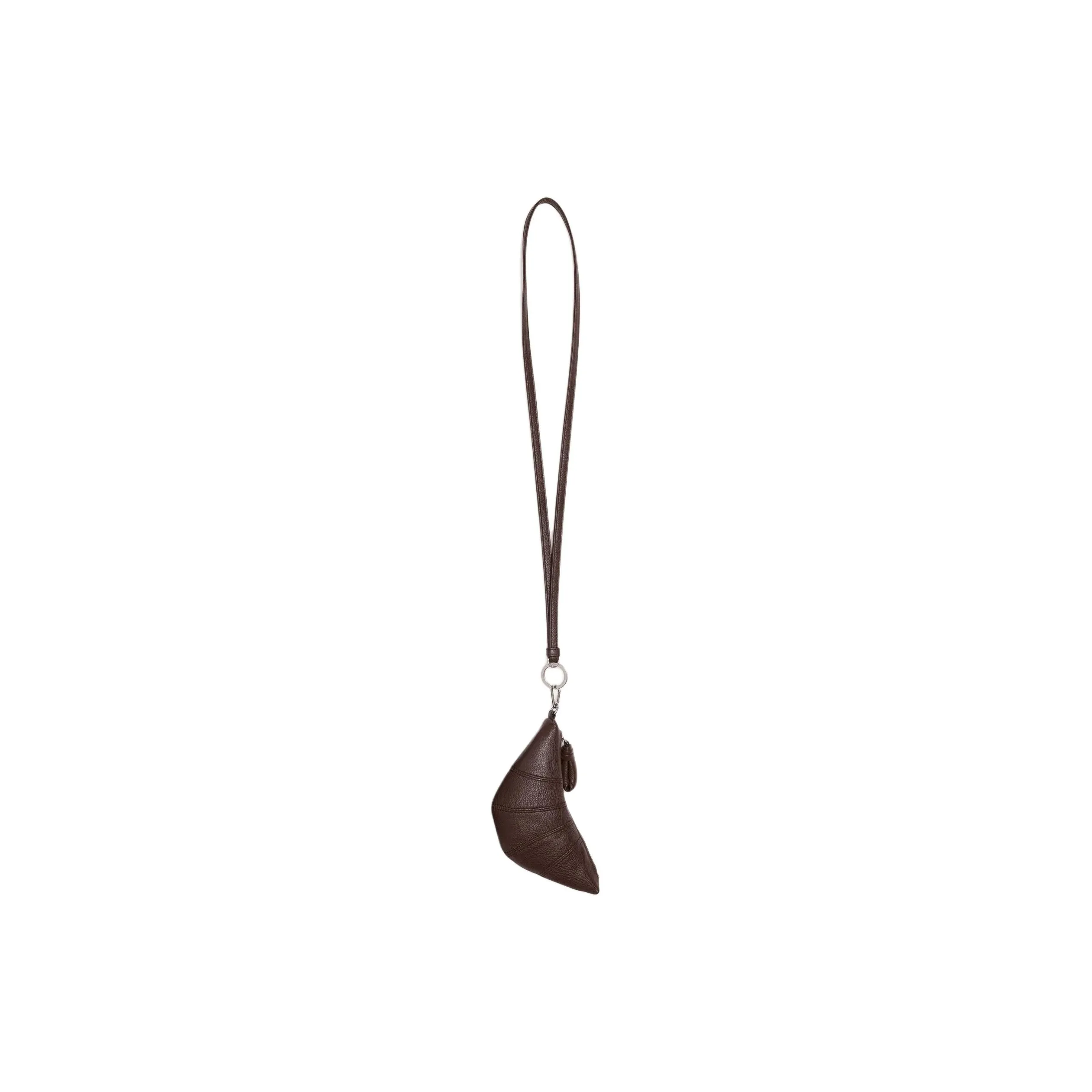 Lemaire Croissant Series Grain Leather Croissant Bag Crossbody Coin Purse Women's Hickory Walnut Brown