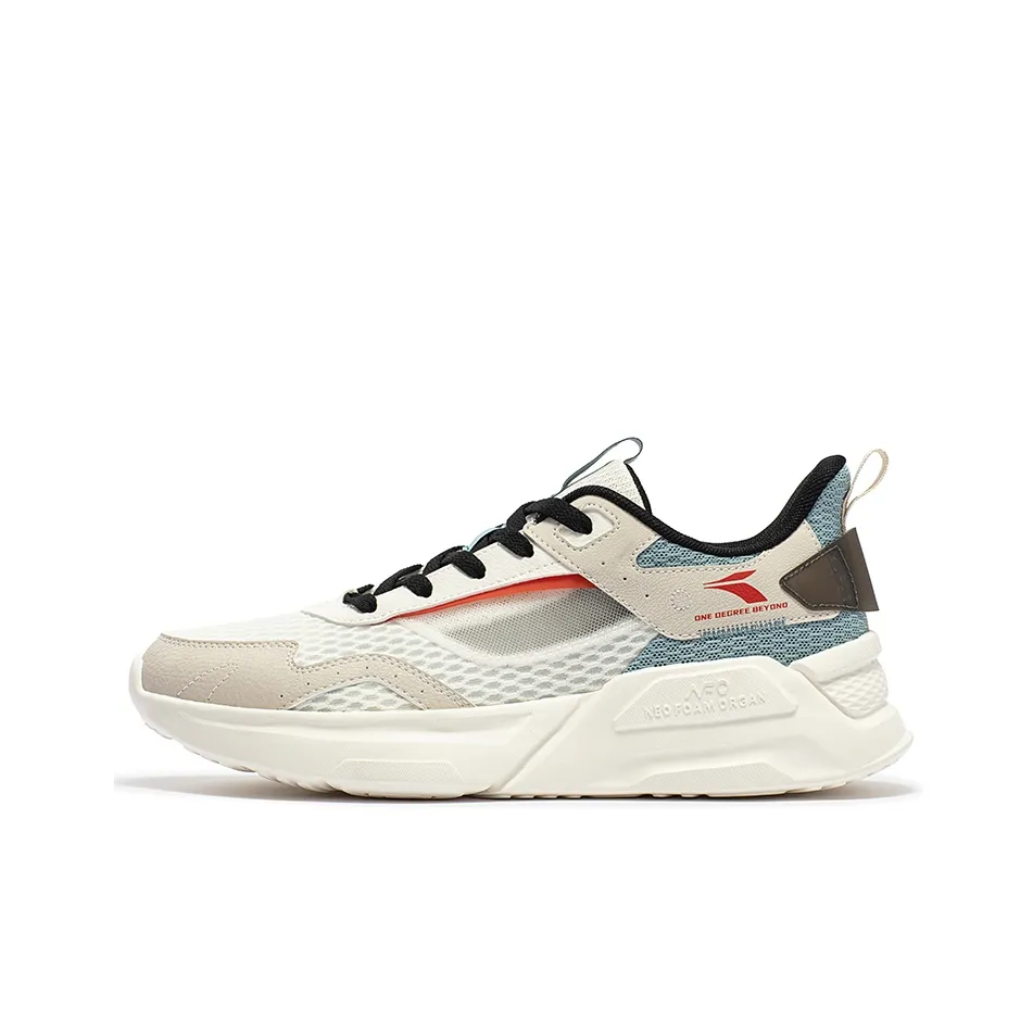 361° Lightweight Comfort Cushioning Anti Slip Wear Resistant Breathability Low Top Casual Shoes Men
s Mist Blue
