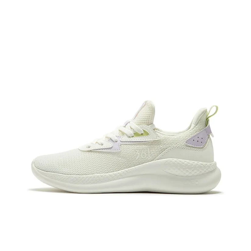 361° Slip-on Cushioning Anti-Slip Wear-Resistant Breathability Low-Top Casual Shoes Women's White Purple