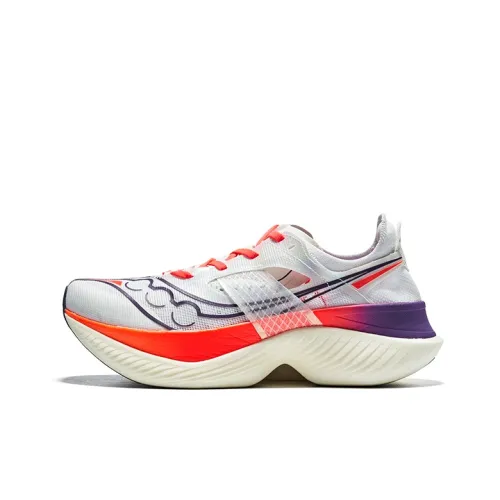 Saucony Endorphin Elite Беговые кроссовки Низкие Белые и красные Мужские