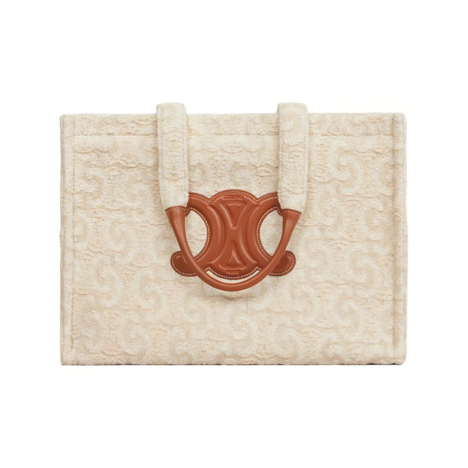 CELINE Cabas Thais Fabric Tote Bag, Shopping Bag, Handbag Tubas Women's Natural & Tan