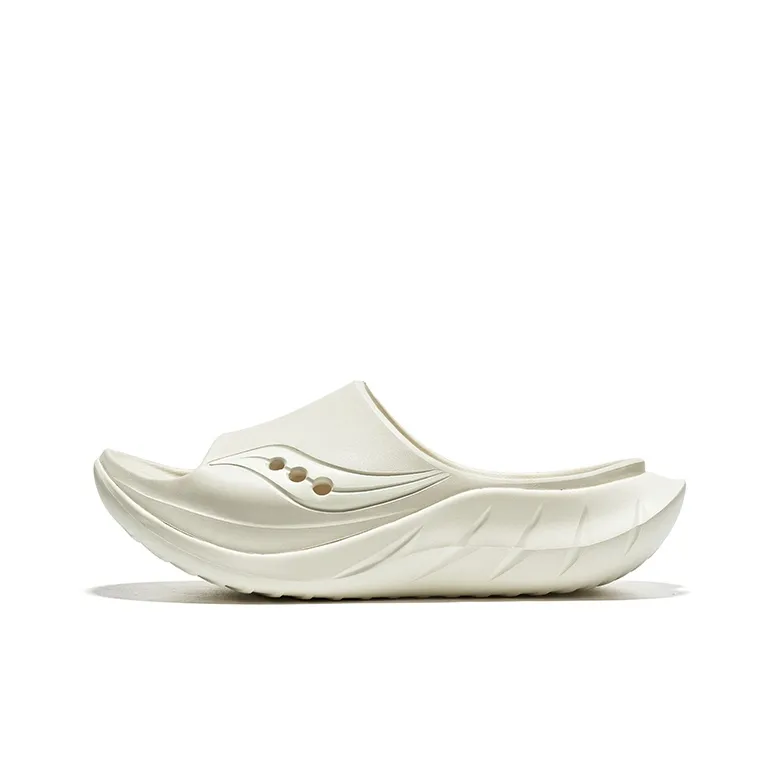 Saucony Cradle 2 EVA Slip Resistant Slide Slippers Unisex Light Gray Beige