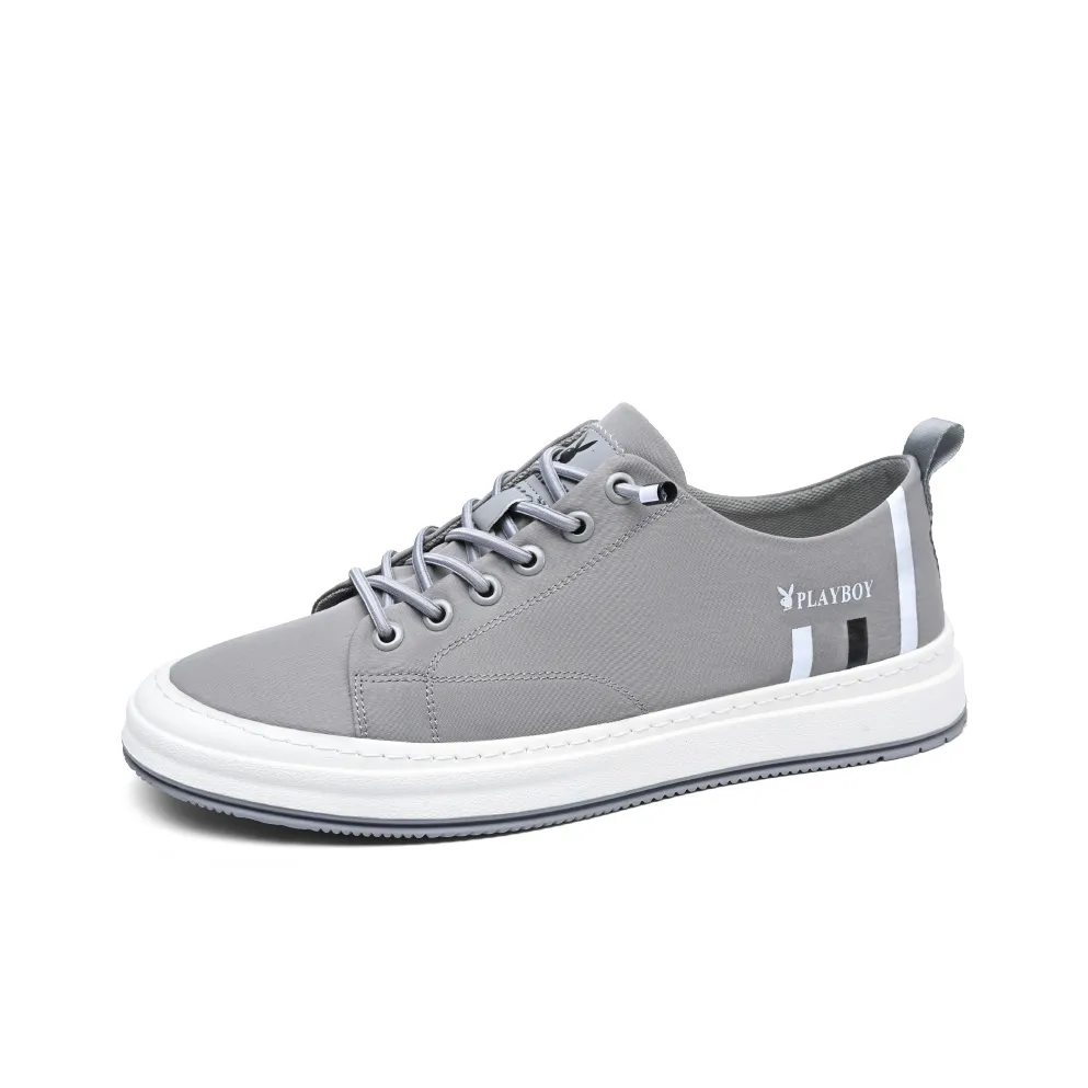 Playboy Canvas Shoes Men Low Top Black/Gray/White
