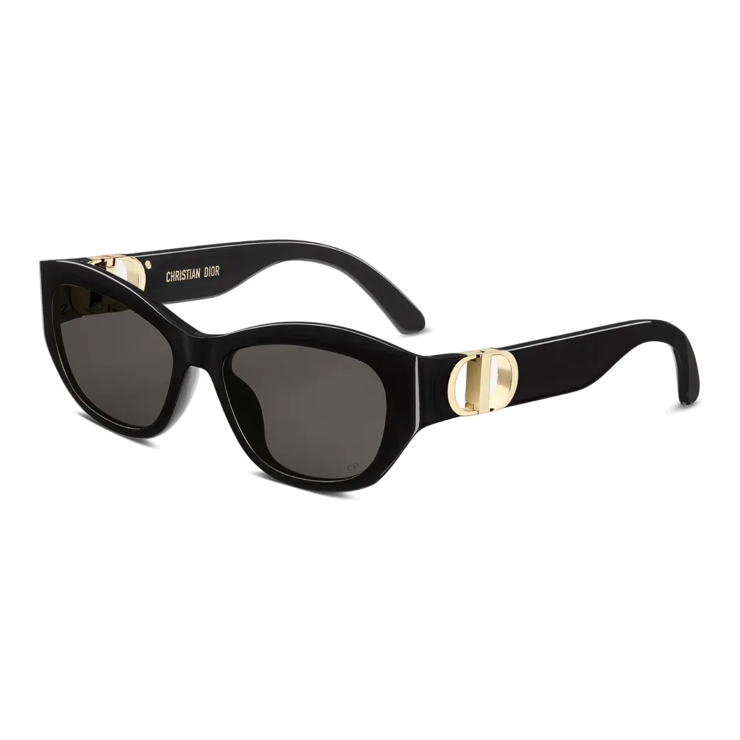DIOR Acetate Irregular Shape Sunglasses Women's Black