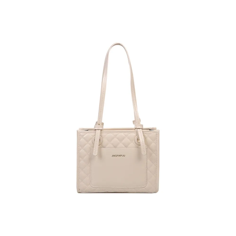 Dusen Kangaroo ПУ (полиуретан) Тоут Сумка Сумка для покупок Сумка на плечо Стандартная Женская Экрю Черный