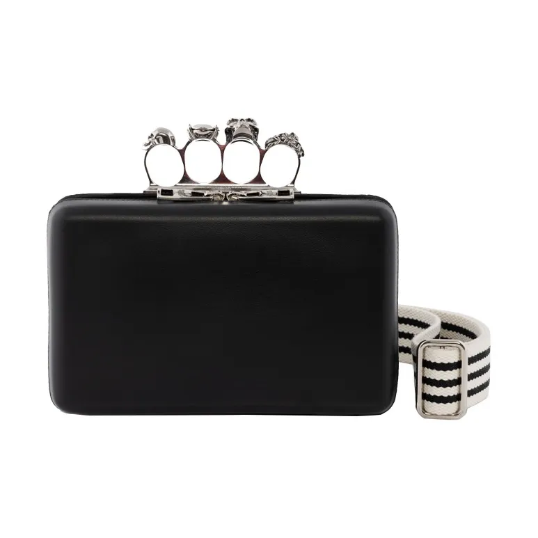 Alexander McQueen Cow Leather Handbag, Shoulder Bag, Crossbody Bag Men's Black