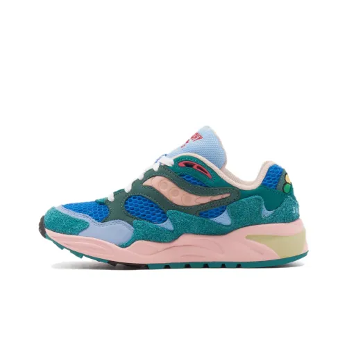 Saucony Grid Shadow 2 Беговые кроссовки Низкие Голубые и розовые Унисекс