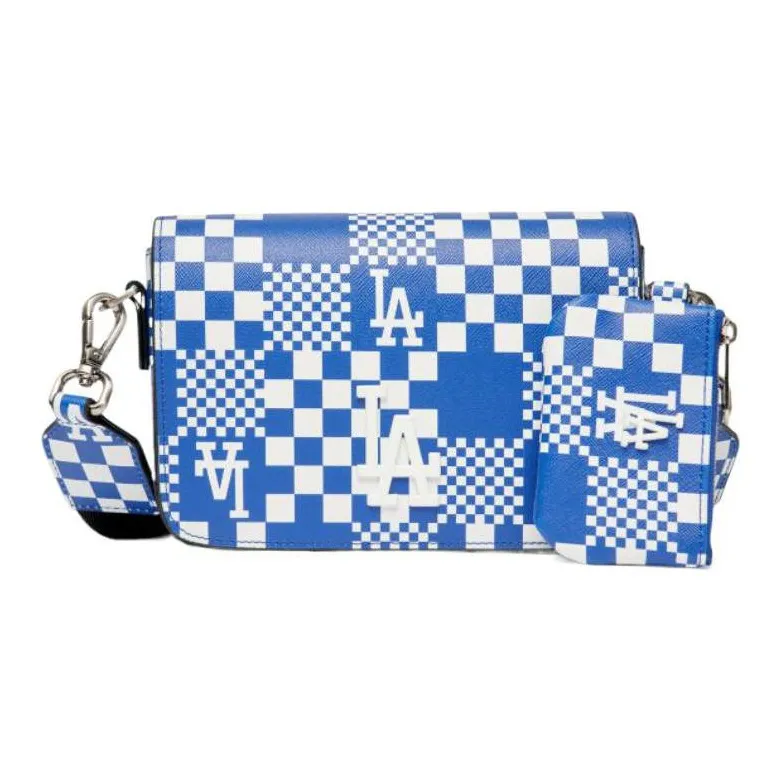 Mlb Base Logo Синтетическая кожа Комбинированная сумка Сумка через плечо Стандартная Унисекс Кляйн-синий