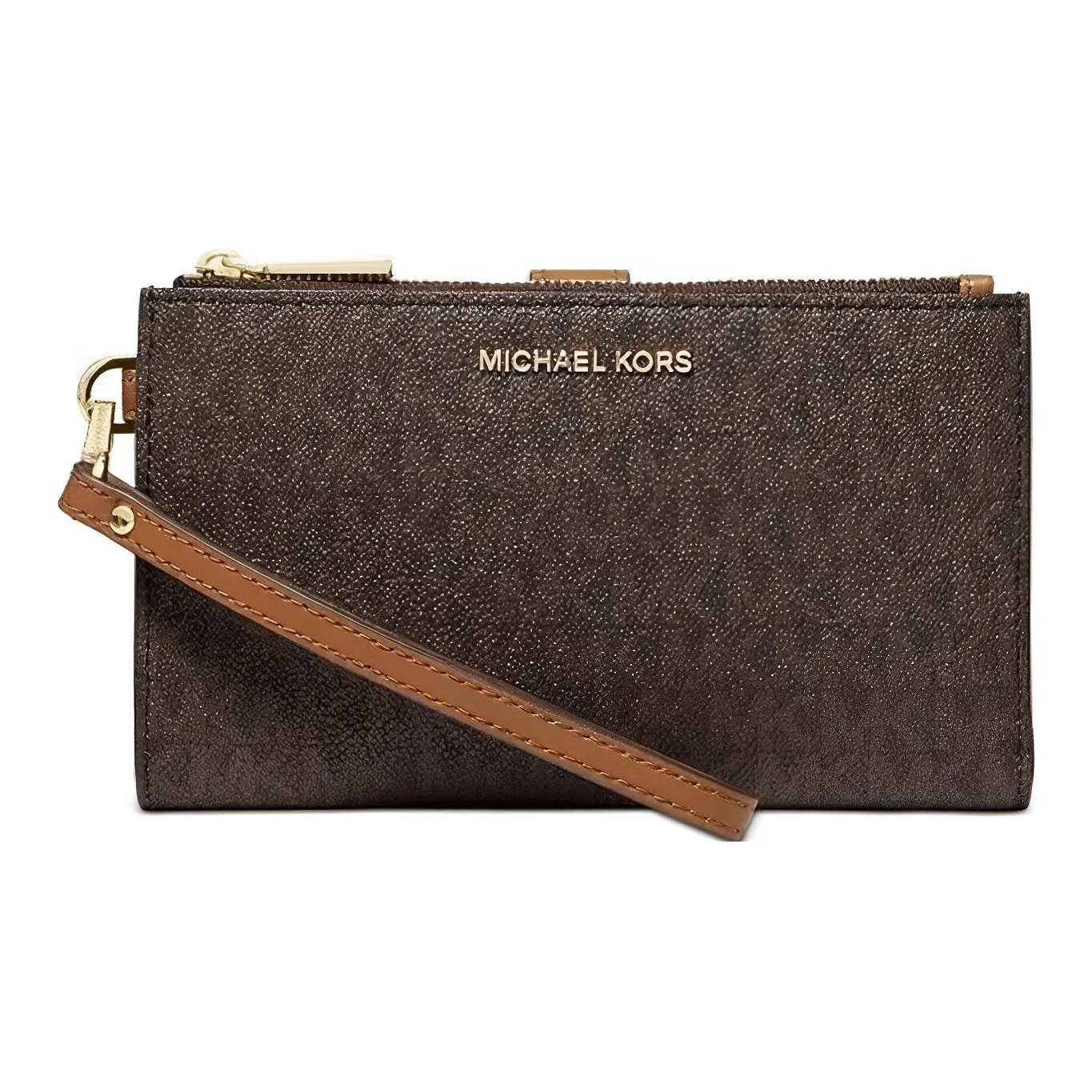 MICHAEL KORS Jet Set Travel Canvas With Leather Clutch Women's Brown
