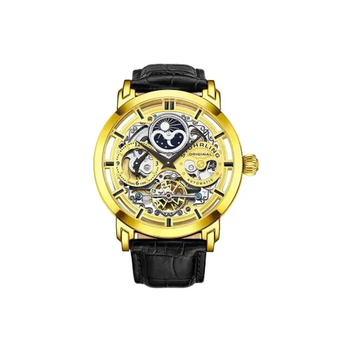 STUHRLING Автоматический Механический Движение Мужские Часы 47mm*47mm*12mm Золотой