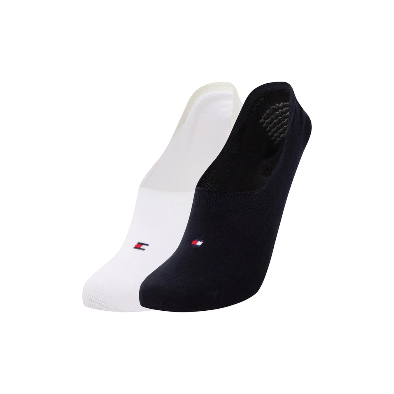 Tommy Hilfiger No Show Socks Women's 2 Pack White/Navy Blue
