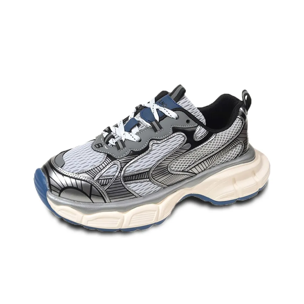 TOMAY Anti-Slip And Wear-Resistant Height Increasing Low-Top Chunky Sneakers Unisex