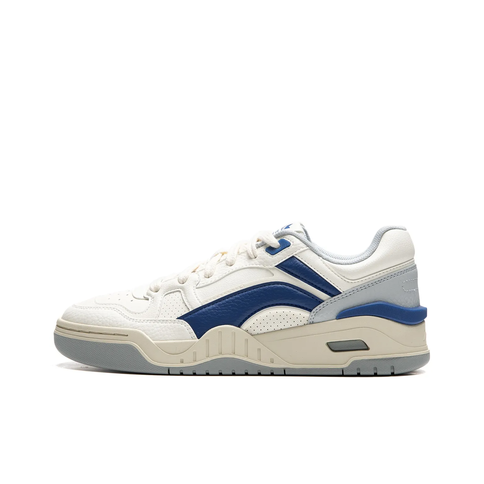 LiNing Moon White 2.0 Slip Resistant, Abrasion Resistant, Breathable Low Top Skateboard Shoes Men's White Blue