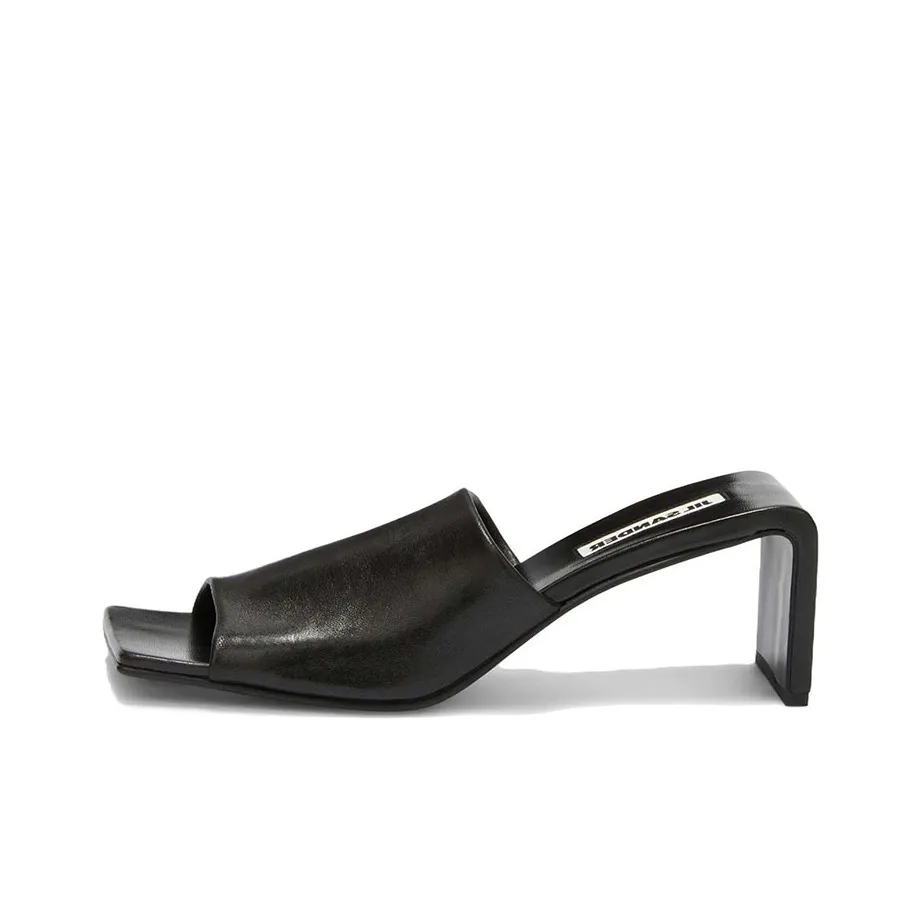 JIL SANDER Square Open-toe Leather Sandals