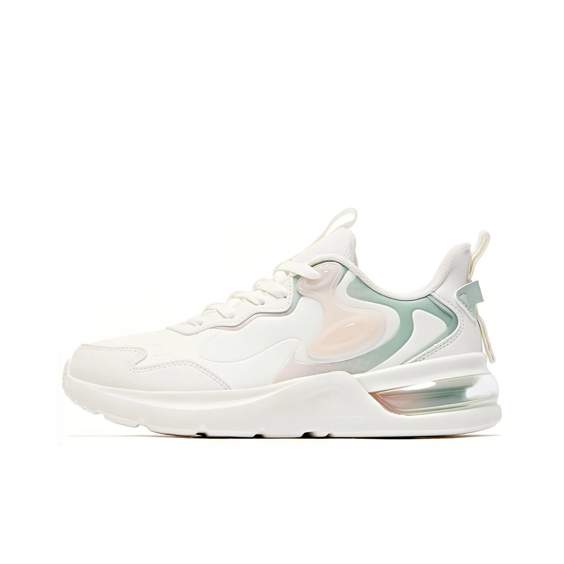 QIAODAN Slip Resistant, Abrasion Resistant, Waterproof Low Top Running Shoes Women's White Cyan