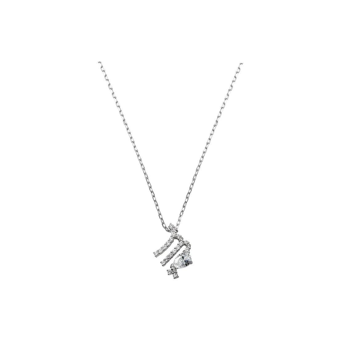 Swarovski Zodiac II Artificial Crystal Necklaces Women's Silver