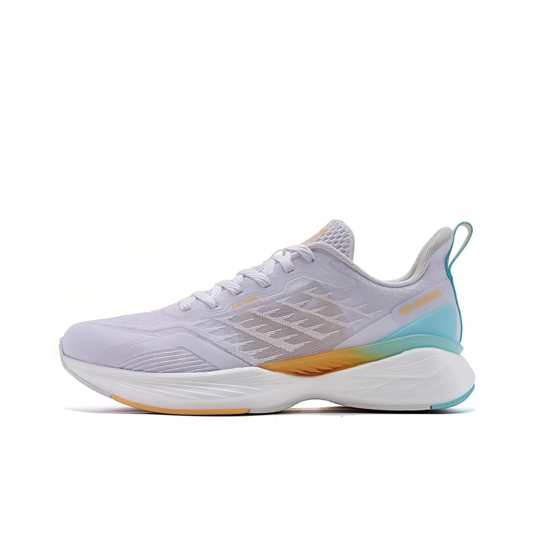 QIAODAN Popularity 11 Cushioned Slip Resistant Low Top Running Shoes Men's White/Orange
