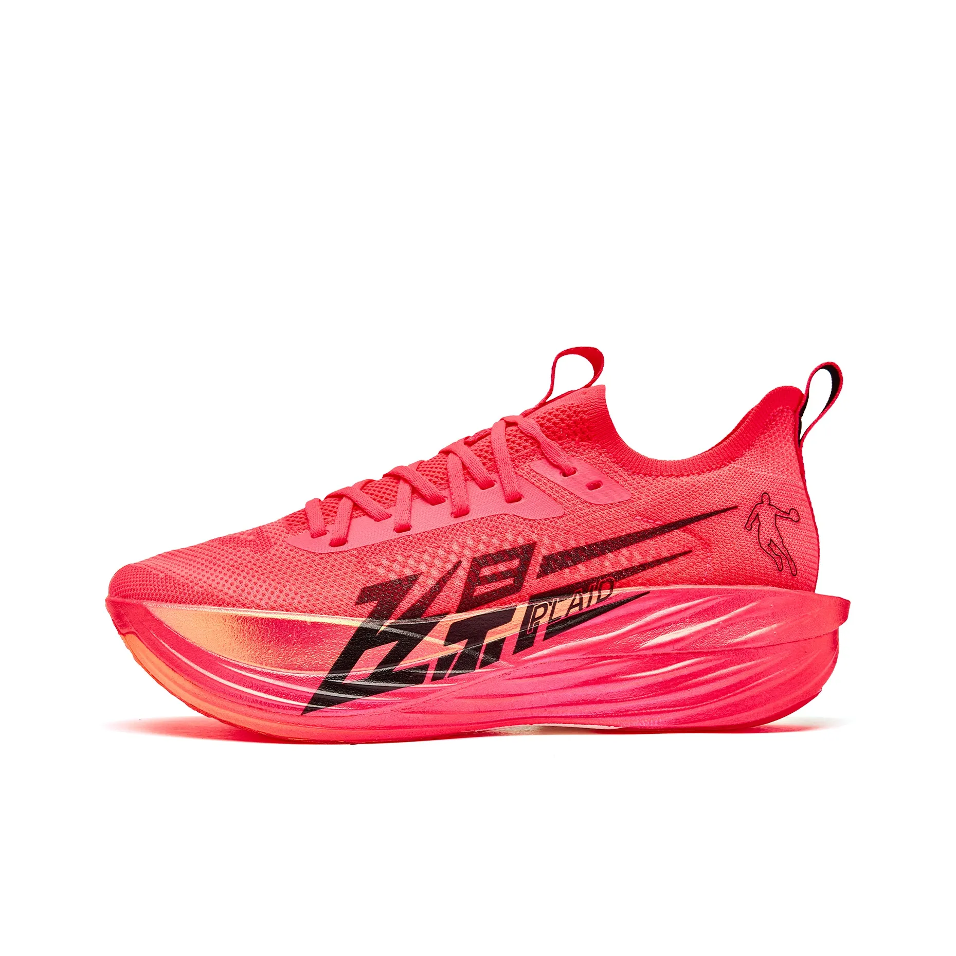 QIAODAN Flying Shadow PLAID 1.5 Cushioning Wear Resistant Low Top Q KUNGFU PRO Marathon Running Shoes Men's Pink