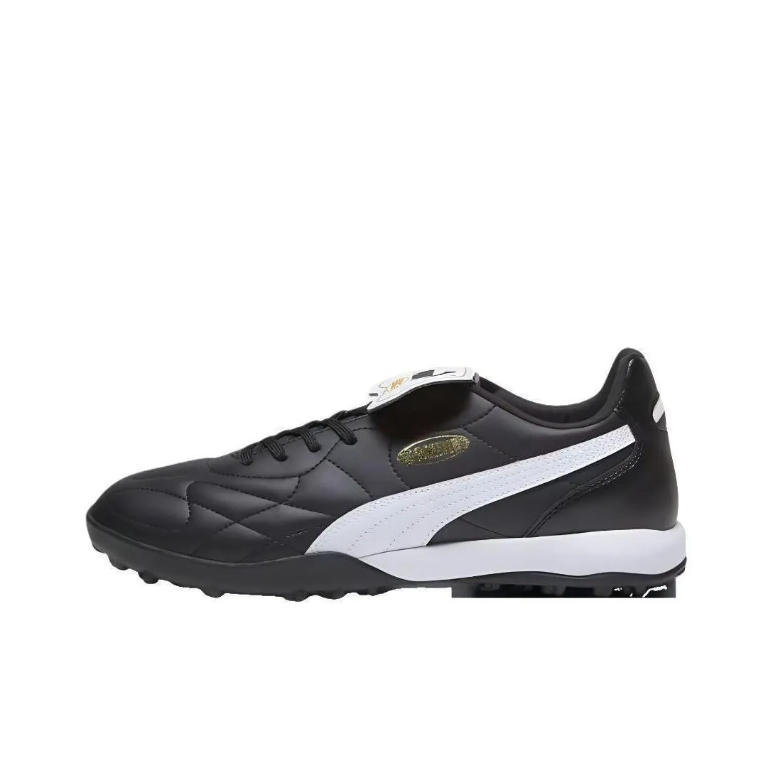 PUMA King TT Шипы Амортизация Износостойкие Футбольные бутсы Унисекс Черный