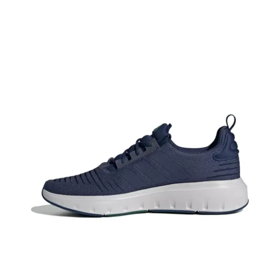Adidas Swift Run Cushioning Wear Resistant Low Top Running Shoes Men's Blue