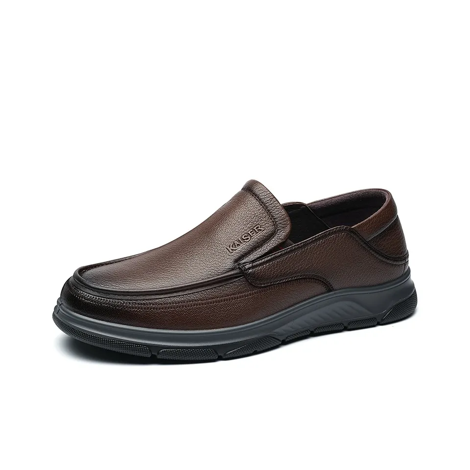 KAISER Dress Shoes Men's Low Top Brown/Brown