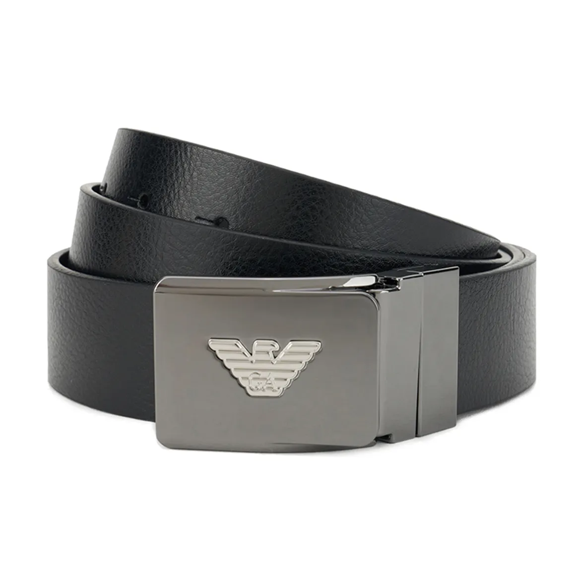 EMPORIO ARMANI Logo buckle Leather Belt