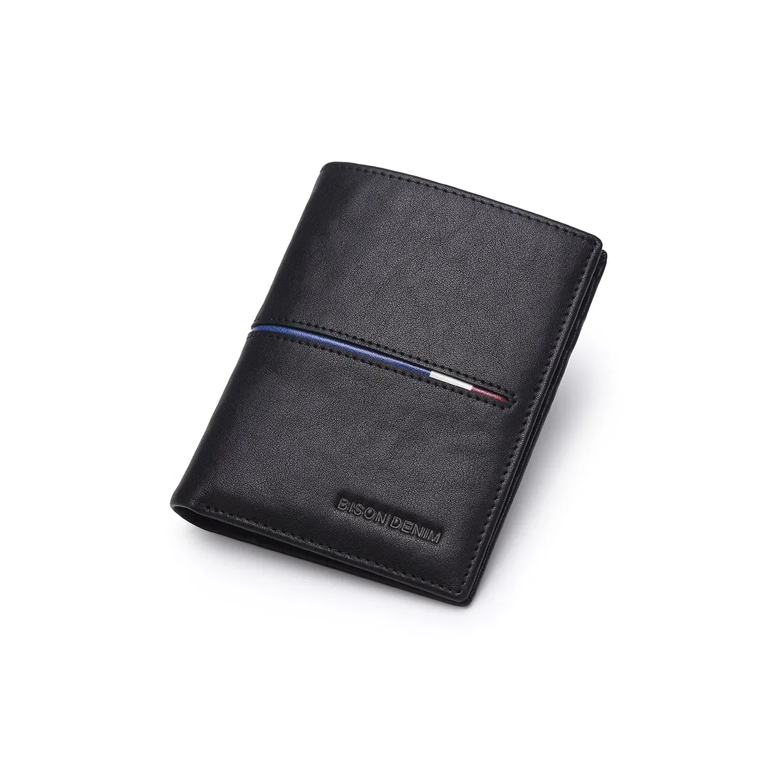 BISON DENIM Кошелек из коровьей кожи кошелек кошелек стандартный мужской черный