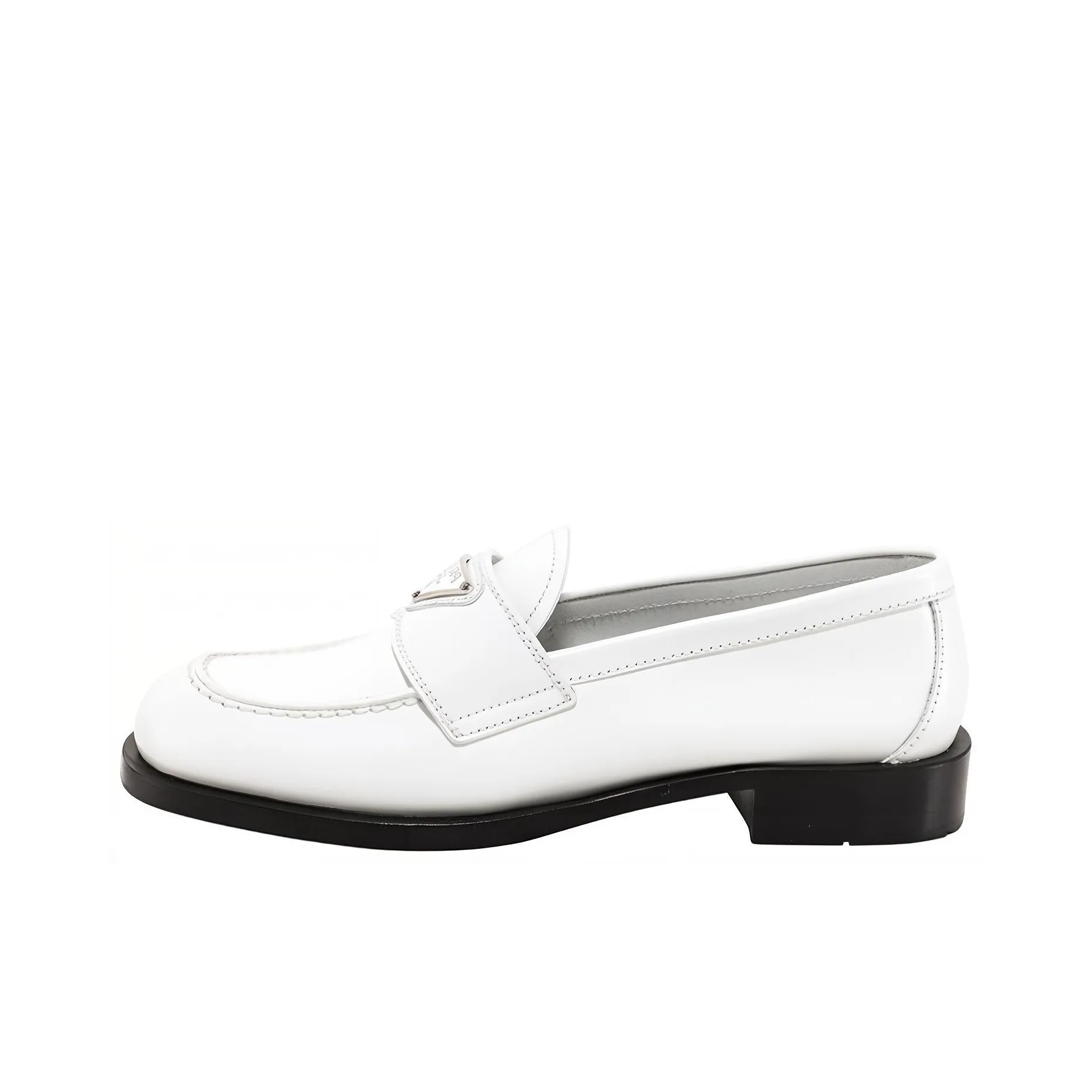 PRADA Patent Leather Loafers 'White' Women's