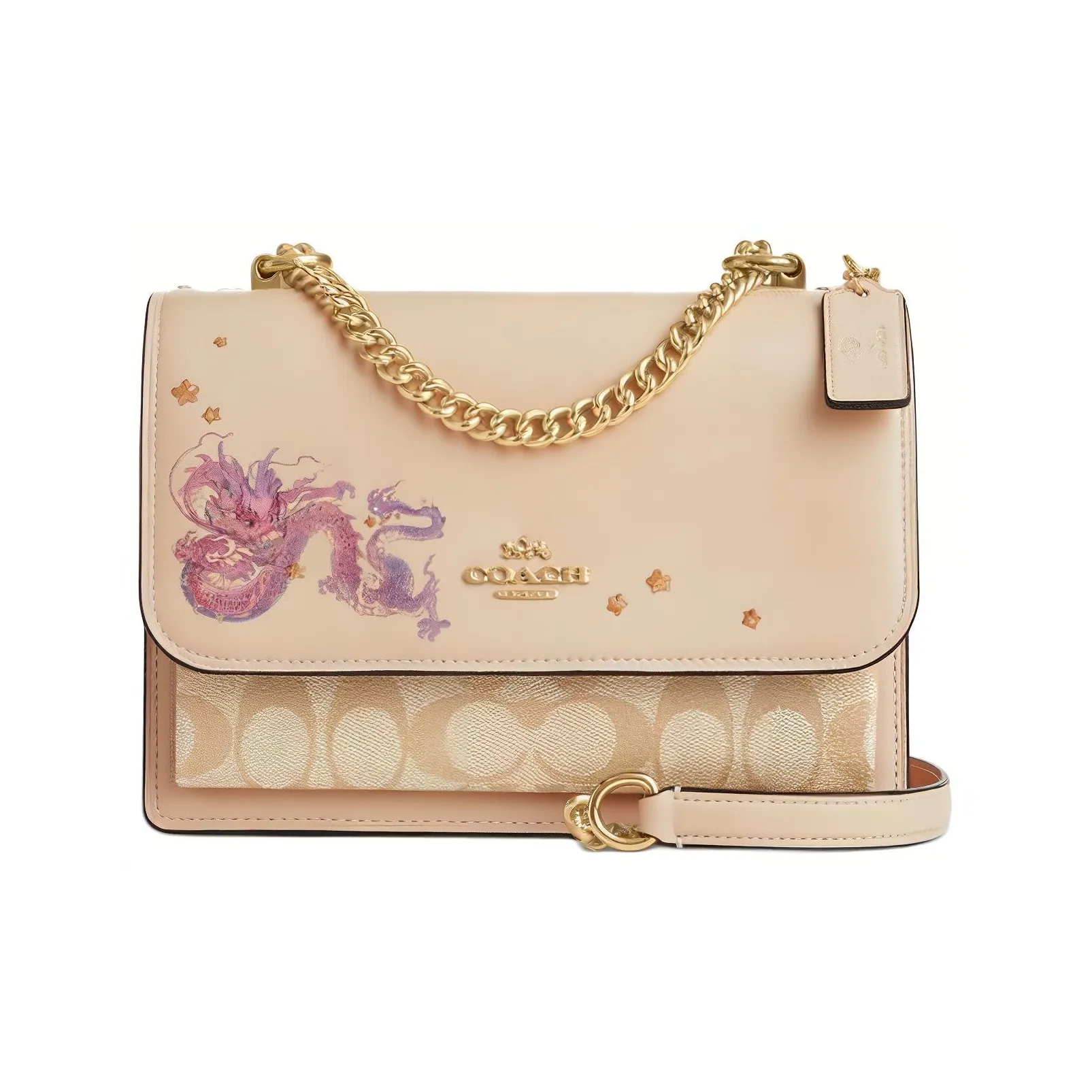 COACH Klare ПВХ с коровьей кожей Сумка через плечо Маленькая Женская