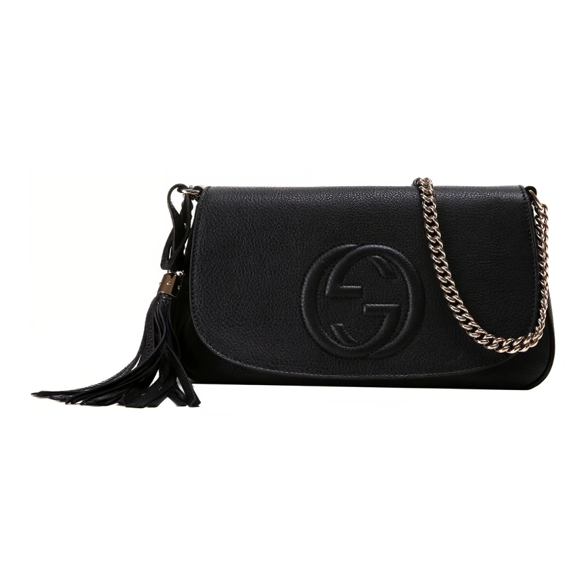 GUCCI Leather Crossbody Bag, Shoulder Bag Women's Black