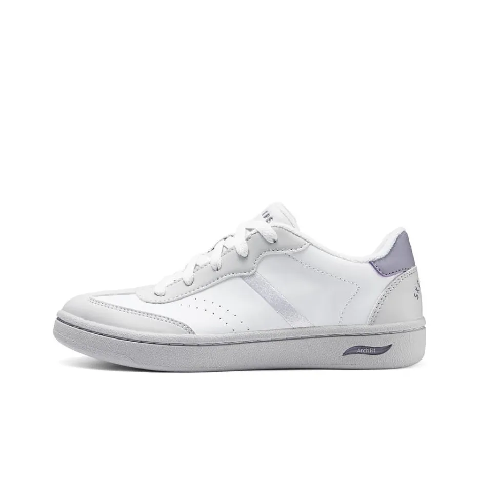 Skechers Modern Comfort Low Top Skateboard Shoes Women's White Gray Purple