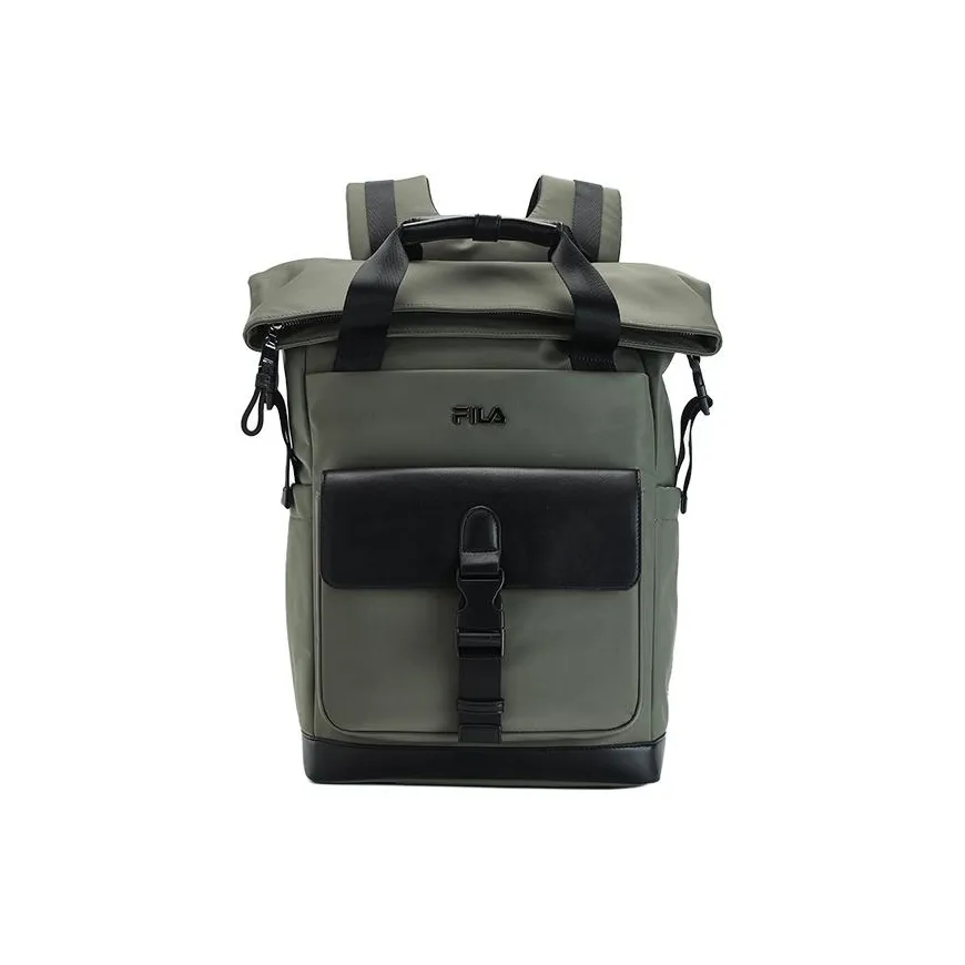 FILA Fabric Backpack Regular Men's Military Green Gray/Jet Black