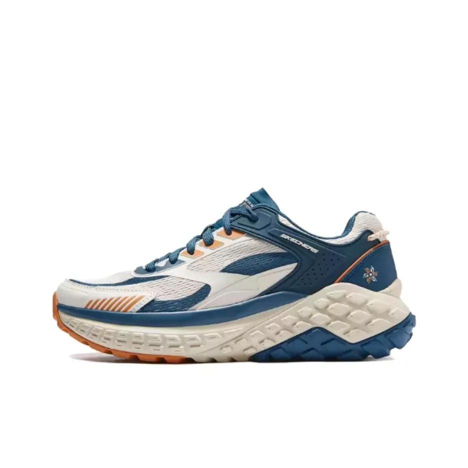 Skechers Sport Low Top Casual Running Shoes Men's Beige Blue