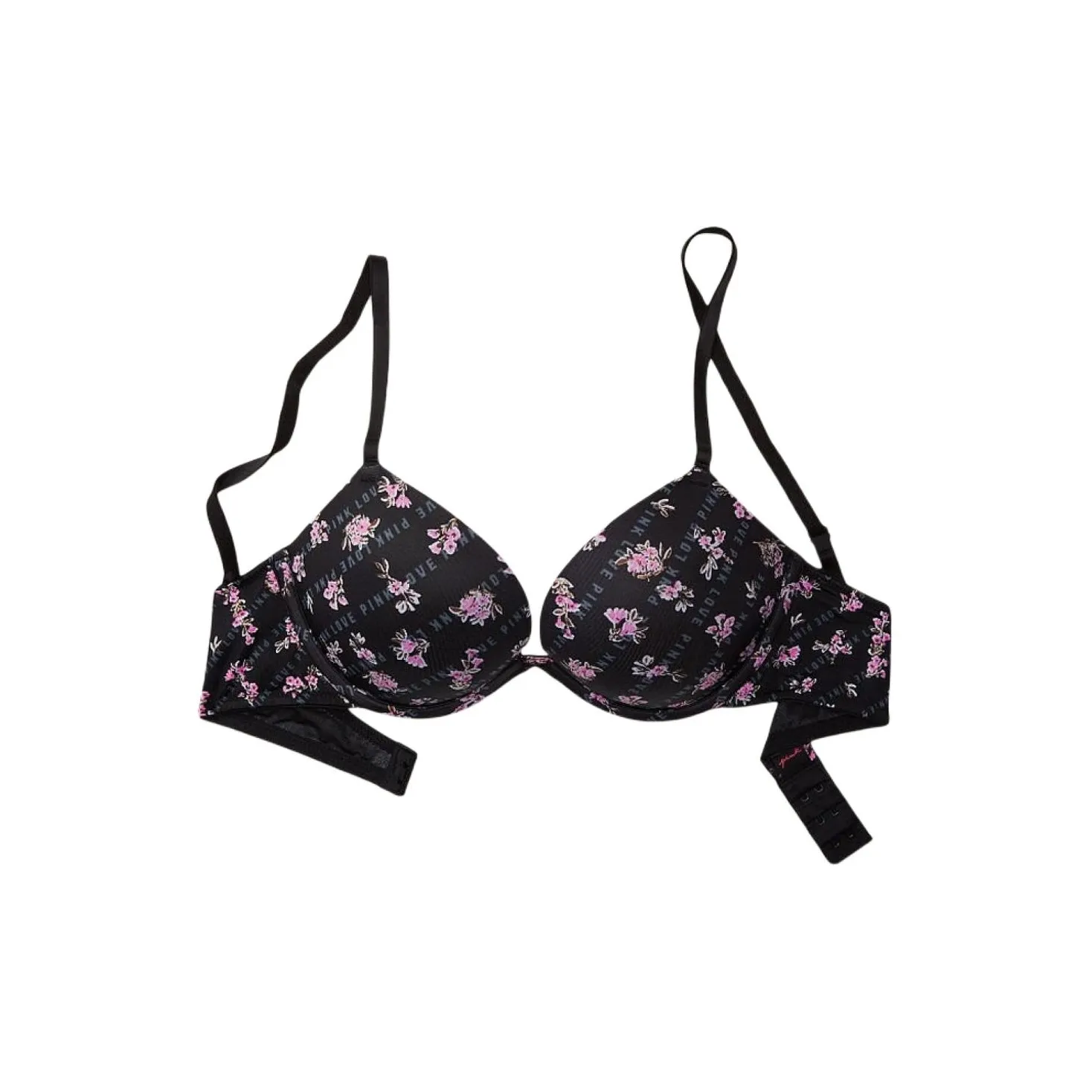 Victoria
s Secret PINK 2805 Gathering Style WEAR EVERYWHERE PUSH UP BRA Collection PUSH UP BRA Women
s Black