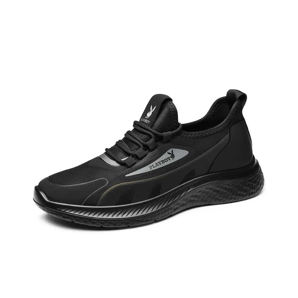 Playboy Амортизация Устойчивый к истиранию Дышащий Низкий Топ Повседневная обувь Мужская Черная