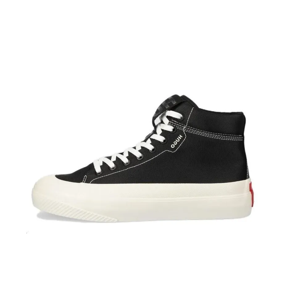 Hugo Boss Устойчивые к истиранию высокие кроссовки для скейтбординга Мужские Черные