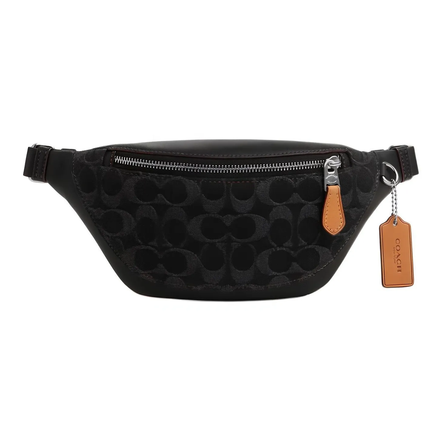 COACH Warren Fabric With Cow Leather Shoulder Bag Crossbody Bag Mini Unisex Charcoal Black
