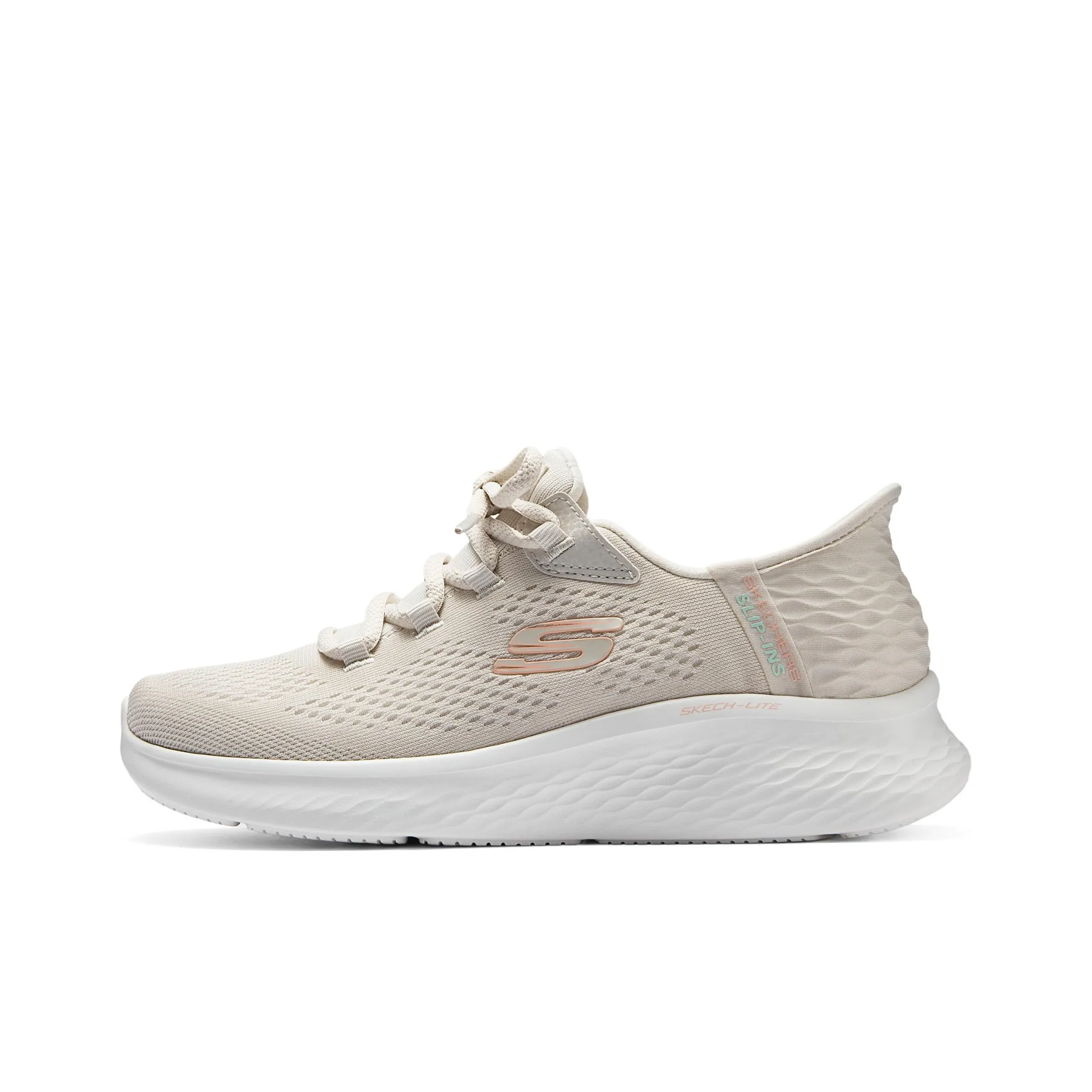 Skechers Slip Ins Cushioning, Wear Resistant Low Top Casual Shoes Women's Beige