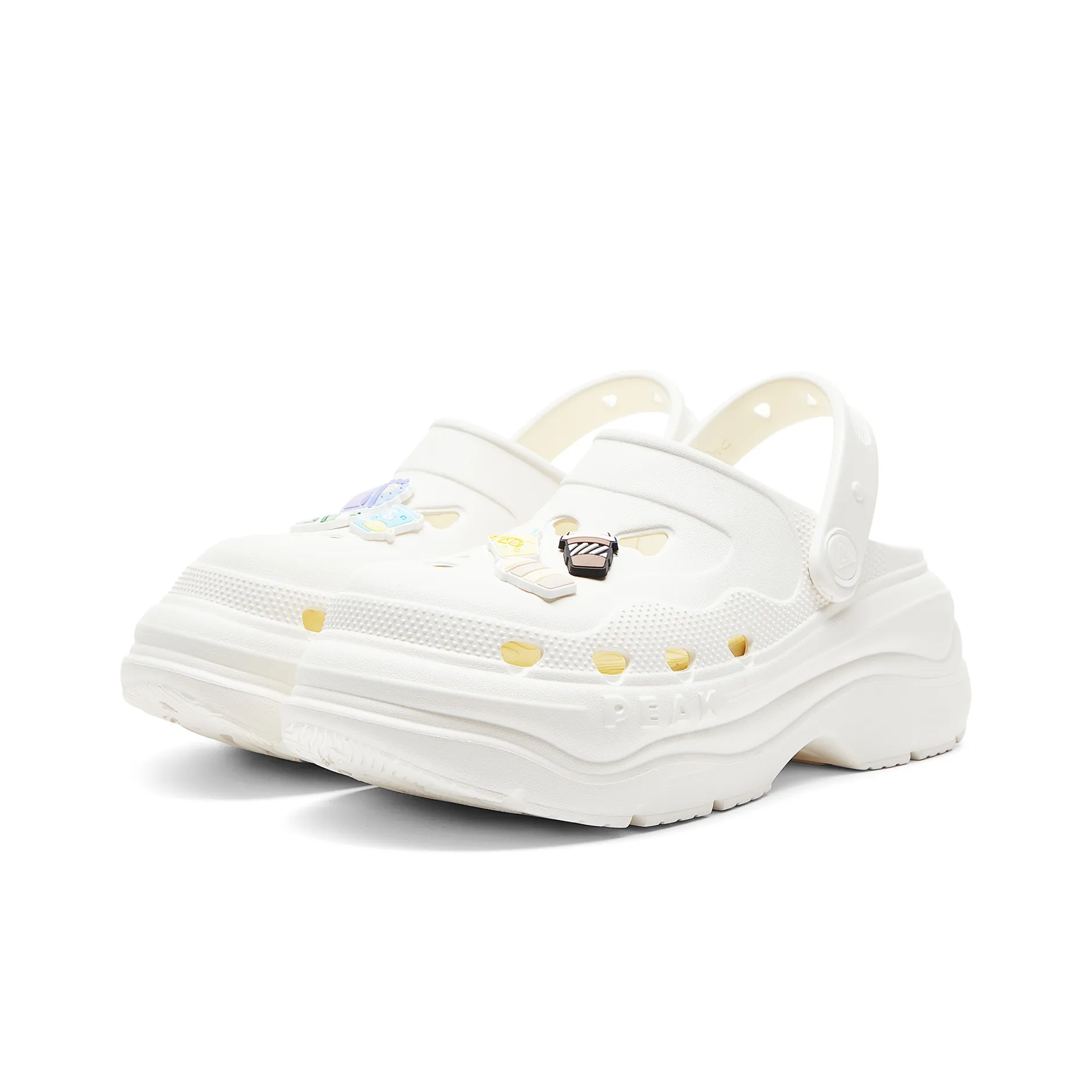 PEAK Pole Hole Shoes Платформа Sabo Женская Холщовая Белая