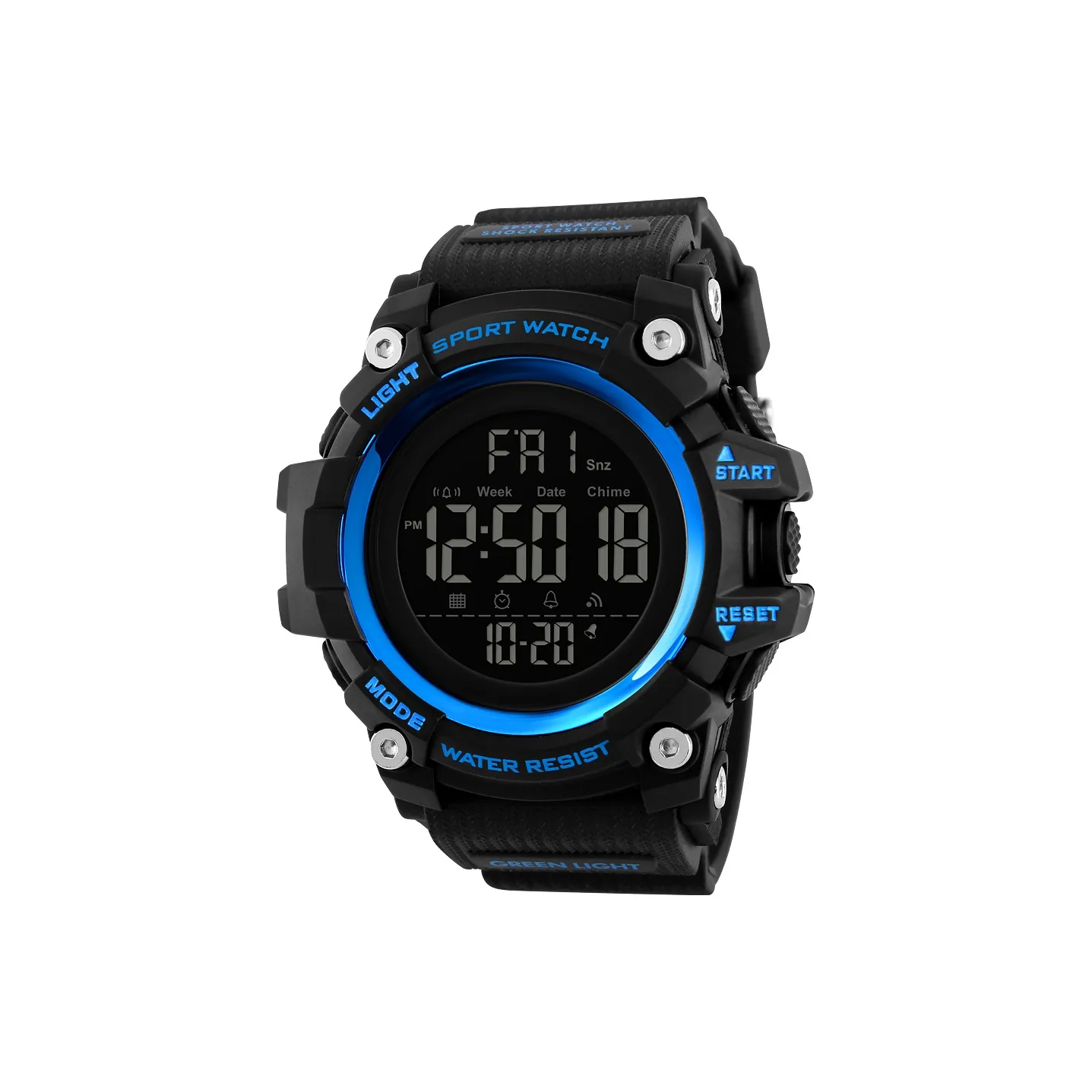 SKMEI Электронный механический часы мужские черный циферблат модель SKM 1384