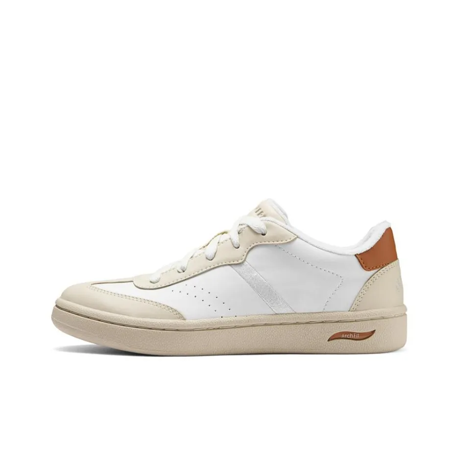 Skechers Modern Comfort Low Top Skateboard Shoes Women's White/Tan Brown