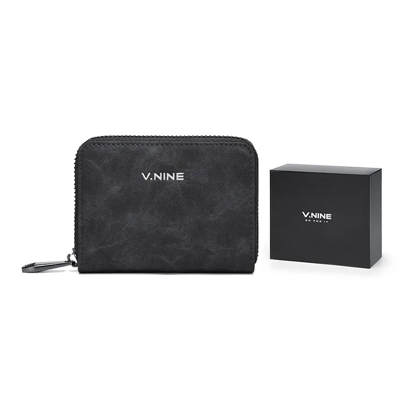 V.NINE Синтетическая кожа Кошелек для монет держатель для карт средний мужской коричневый черный синий