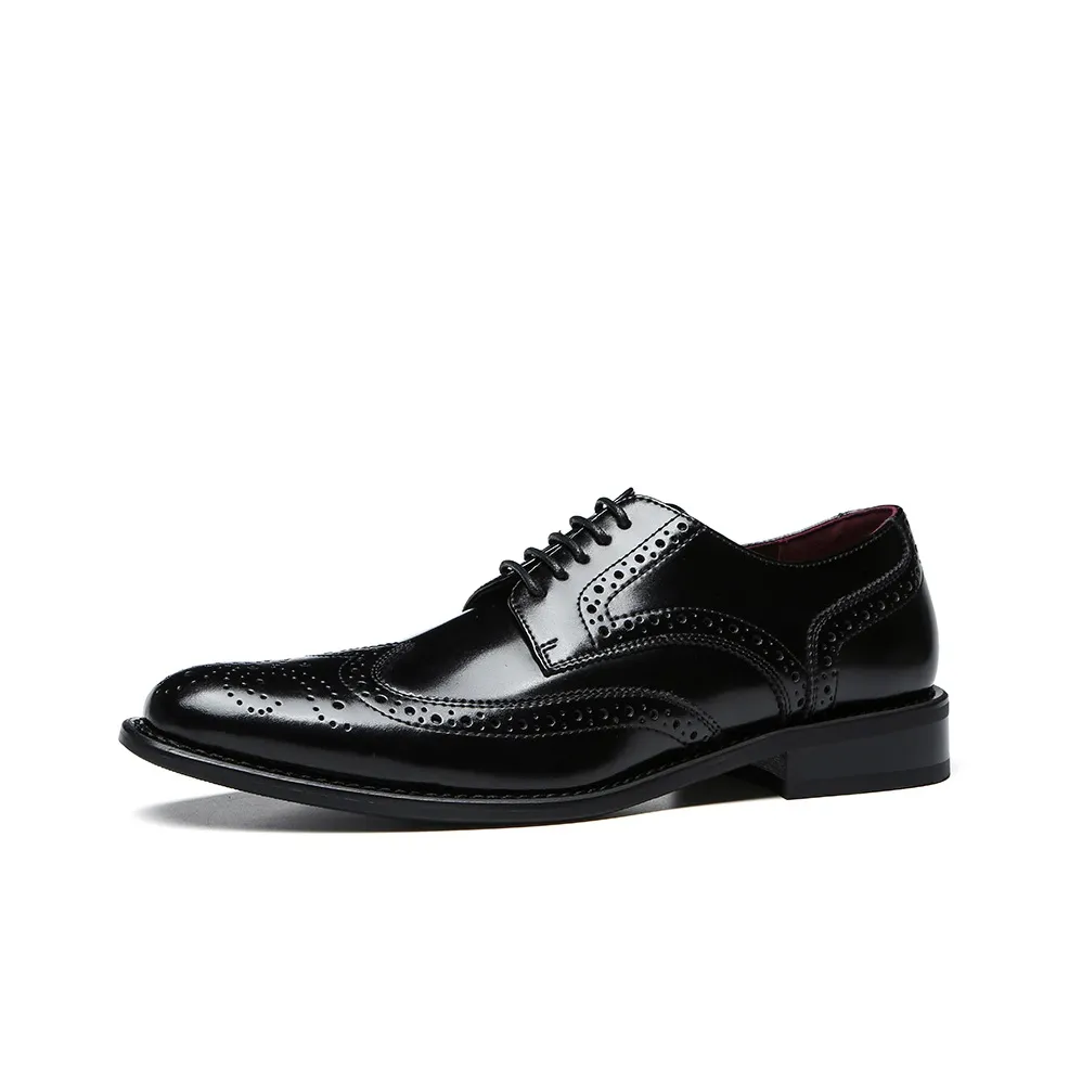 XIAOTOULANG Dress Shoes Men's Low Top Black/Dark Brown/Light Brown