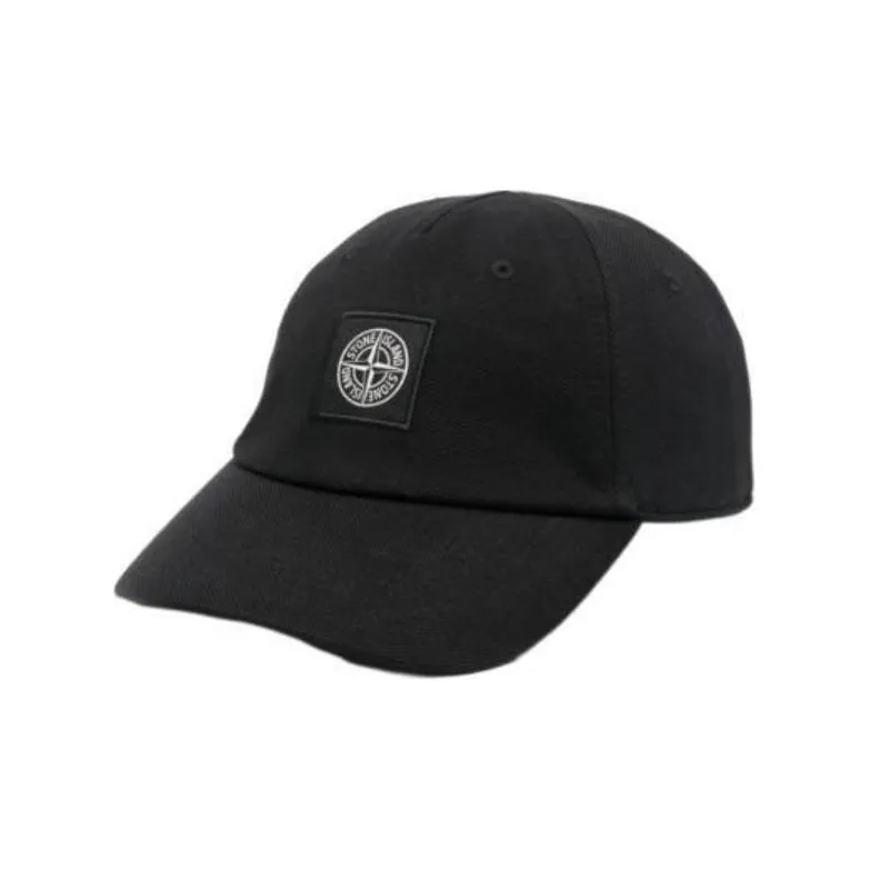 STONE ISLAND Cotton Baseball Caps Men's Black