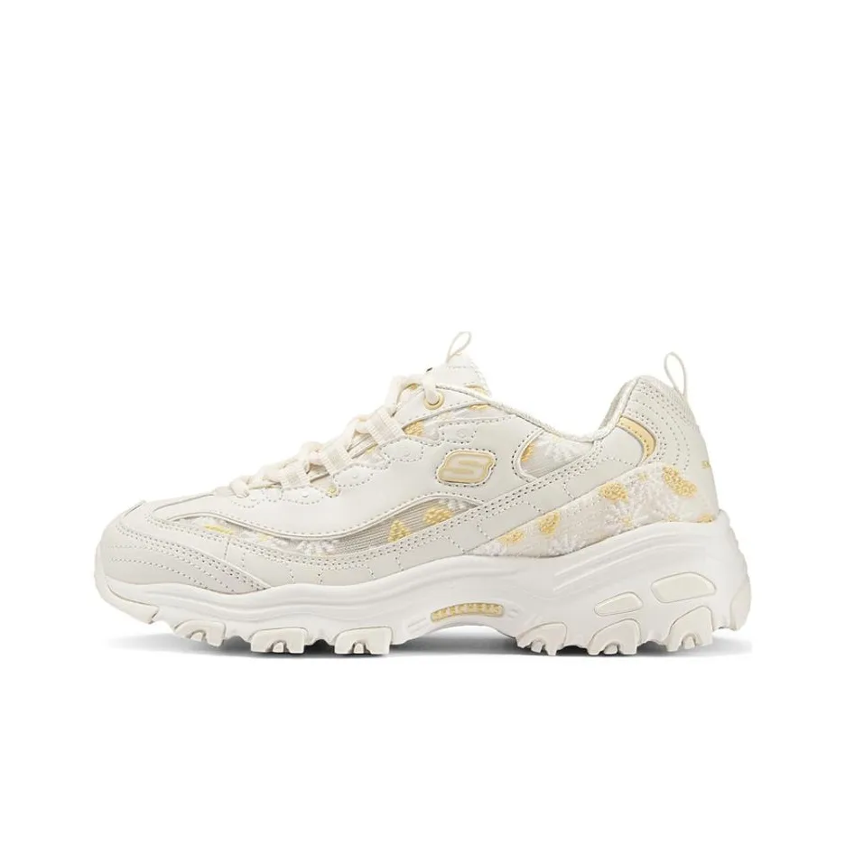 Skechers Flower Sea Bear Cushioning Height Increasing Low-Top Chunky Sneakers Women's Daisy Yellow