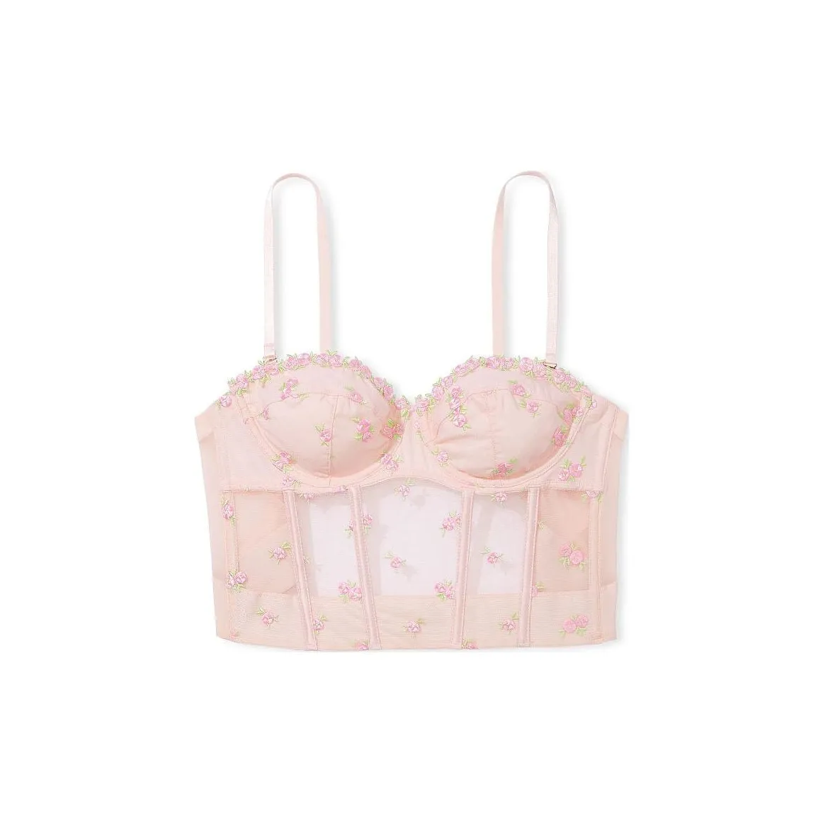Victoria's Secret Bra Women's Cherry Blossom Pink Embroidery
