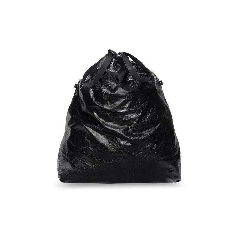 Balenciaga Trash Bag Large Pouch Black