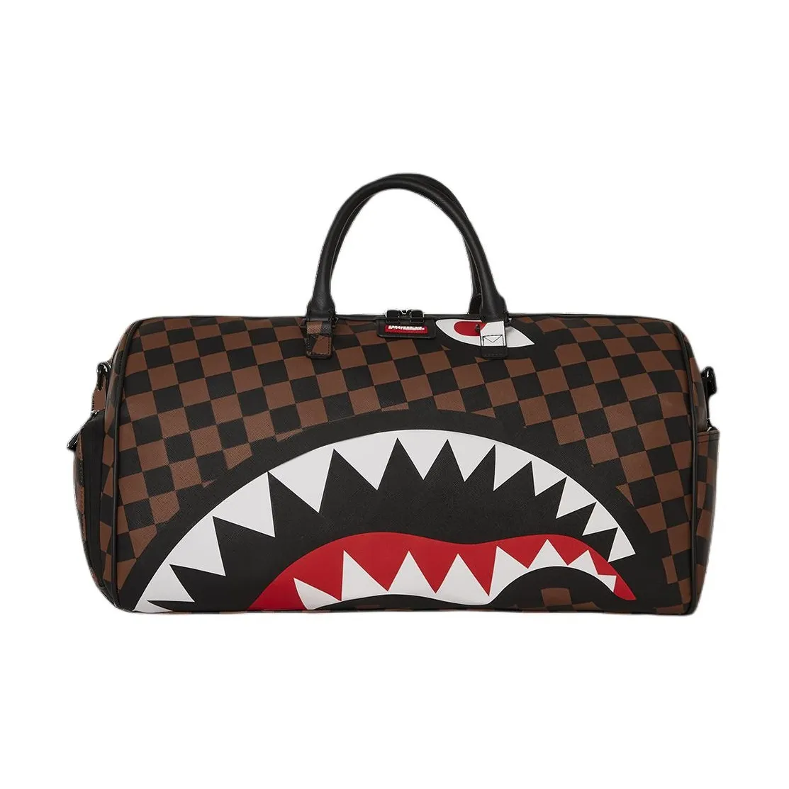 SPRAYGROUND Artificial Leather Travel Bag Unisex Brown Black
