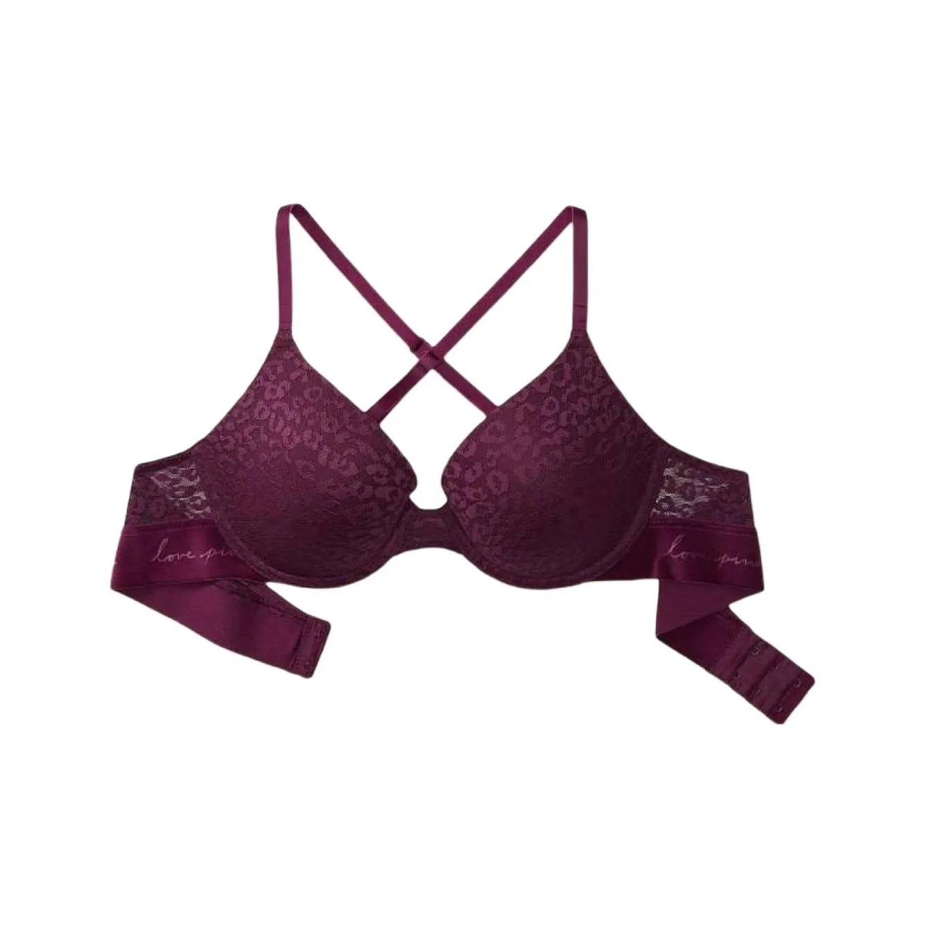 Victoria's Secret PINK 4831 Gathering Style WEAR EVERYWHERE PUSH UP BRA Women's Dark Purple