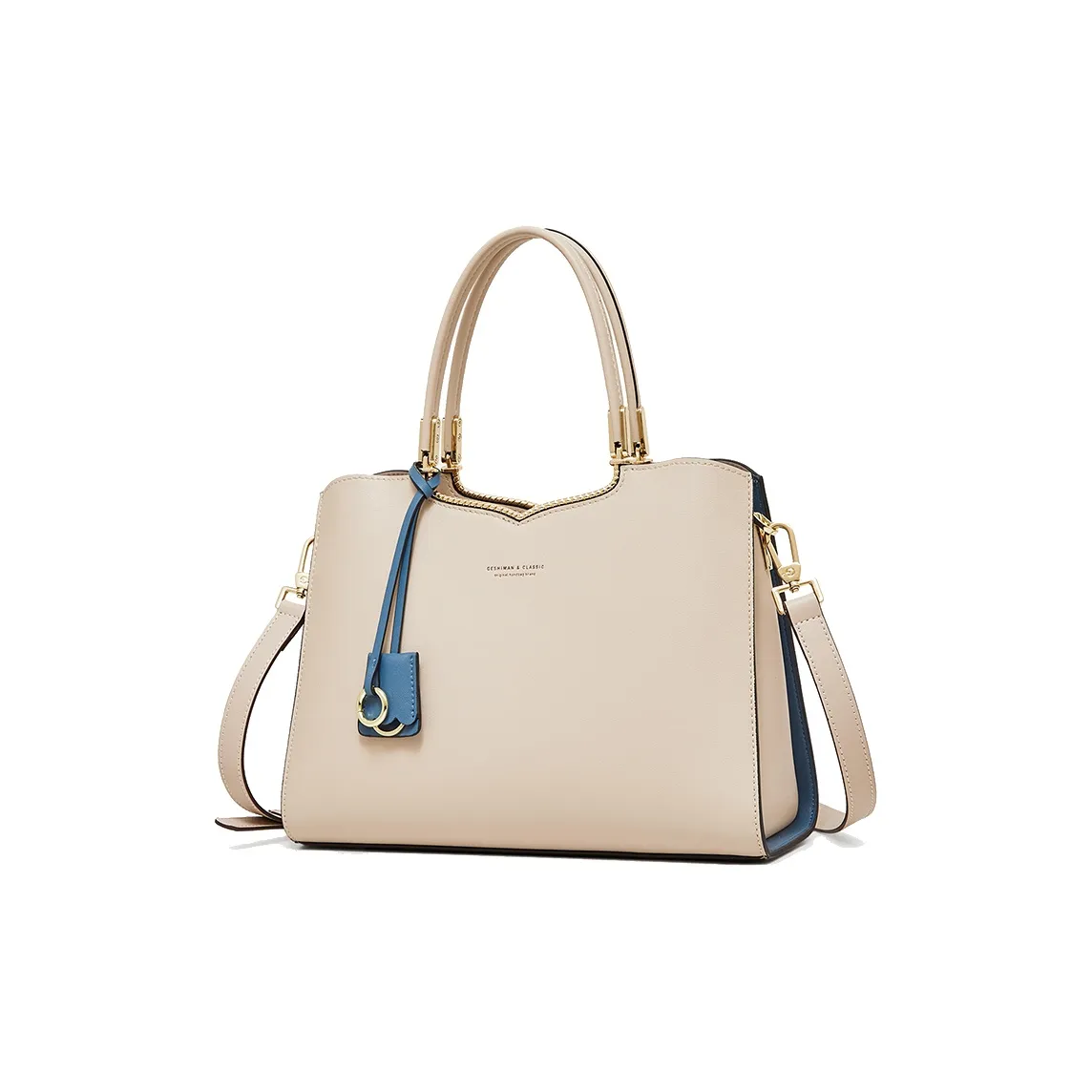 Geshiman Коровья кожа Одно плечо Через плечо Сумка Стандартная Женская Королевский синий Экрю Бежевый Абрикосовый Бургунди